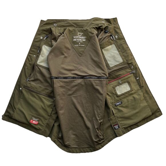 SCOTTeVEST RFID Travel Vest Mens S Water Repellent Technology Enabled 26 Pockets - Picture 6 of 16